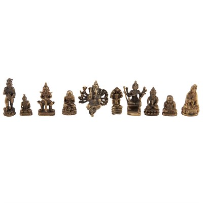 Lot 59 - Group of Ten Gilt-Bronze Miniature Traveling...