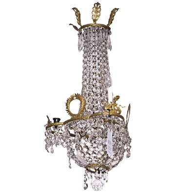 Lot 1282 - Empire Style Gilt-Bronze and Beveled Glass...