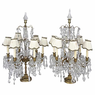 Lot 1218 - Pair of Louis XVI Style Gilt-Metal and Glass...