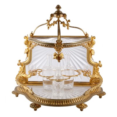 Lot 1252 - French Style Gilt-Bronze and Cut Glass Cordial...