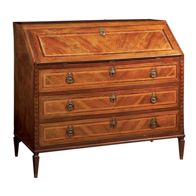 Lot 434 - Northern Italian Neoclassical Walnut and...