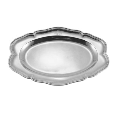 Lot 292 - Louis XV Silver Platter Guillame Hannier,...