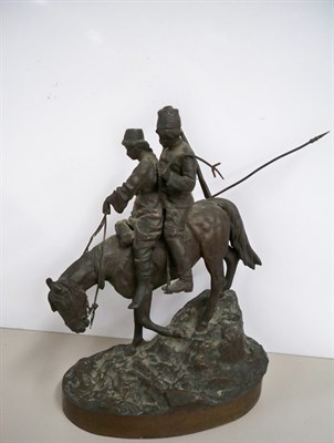 Lot 1019 - After Albert-Moritz Wolf Cossack Couple on...