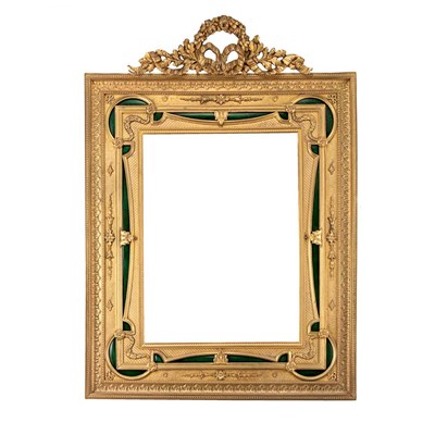 Lot 1119 - French Gilt-Bronze and Dark Green Enameled...