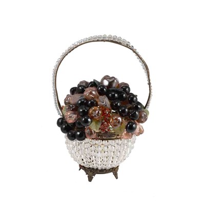 Lot 1342 - Czechoslovakian Gilt-Metal Mounted Beaded...
