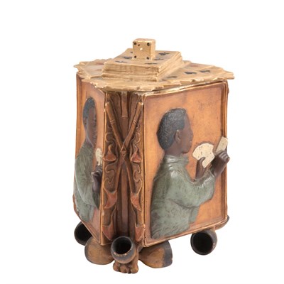 Lot 1244 - Austrian Cold Painted Ceramic Tobacco Jar Of...
