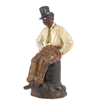Lot 1239 - Austrian Cold Painted Earthenware Figure of a...