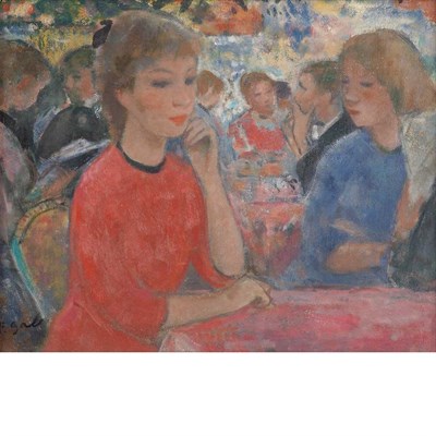 Lot 57 - Francois Gall French, 1912-1987 Woman at an...