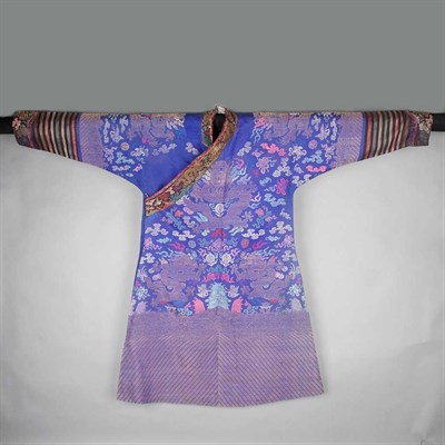 Lot 207 - Chinese Silk Kesi Robe 19th Century Woven with...