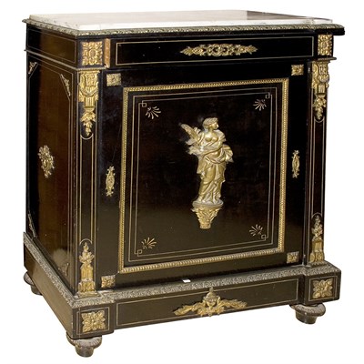 Lot 1220 - Napoleon III Gilt-Metal Mounted Ebonized Side...