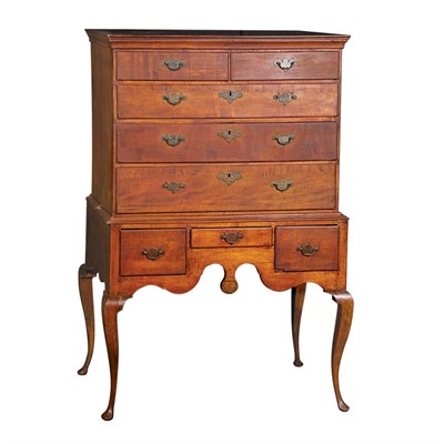Lot 194 - Queen Anne Maple High Chest Part late 18th...