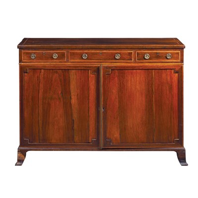 Lot 454 - George III Satinwood Banded Rosewood Side...