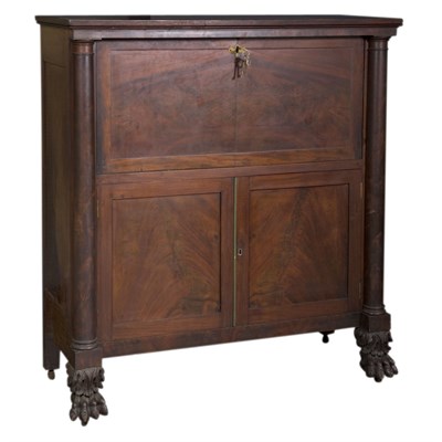 Lot 242 - Classical Mahogany Fall-Front Desk Second...