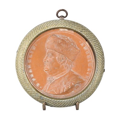 Lot 74 - Terra Cotta Bas-Relief Portrait Medallion of...