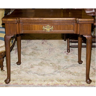 Lot 515 - George II Style Mahogany Fold-Over Table 19th...