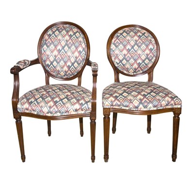 Lot 469 - Set of Eight Georgian Style Stained Wood...