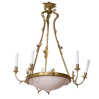 Lot 1278 - Louis XV Style Gilt-Metal and Alabaster...