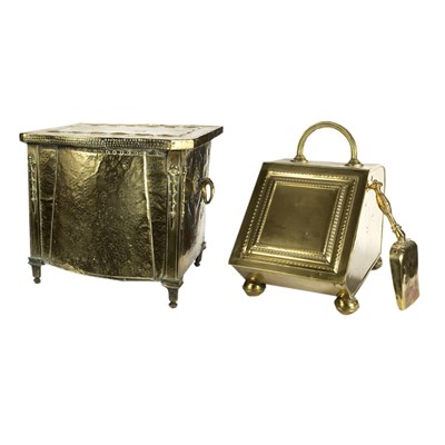 Lot 106 - Two Brass Coal Scuttles