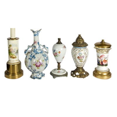 Lot 111 - Group of Ten Porcelain Lamps Including four...