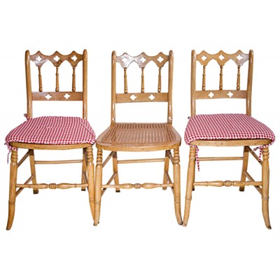 Lot 115 - Set of Four Maple Spindle Back Chairs