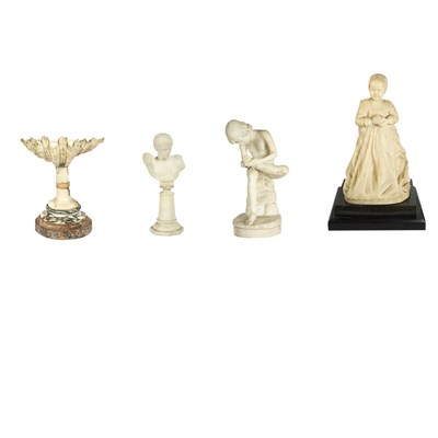 Lot 132 - Group of Four Marble, Alabaster and...