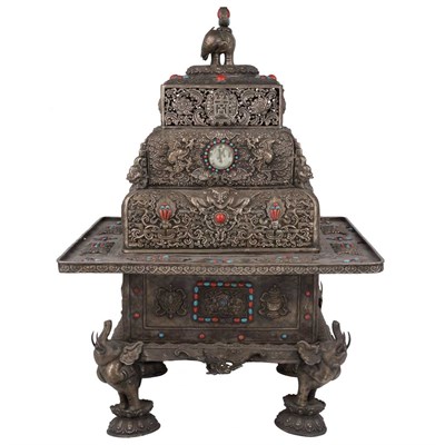 Lot 86 - Mongolian Metal Incense Burner Early 20th...