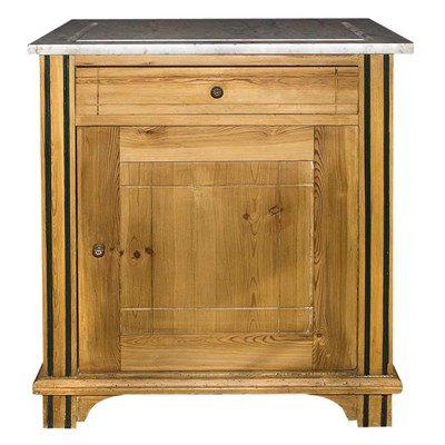 Lot 175 - Country Pine Marble Top Washstand Height 20...