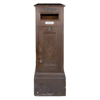 Lot 255 - Edwardian Oak Country House Mailbox Of...