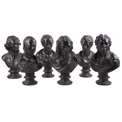 Lot 252 - Group of Six English Plaster Busts of...