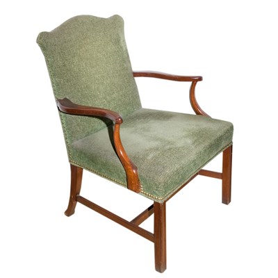 Lot 191 - Pair of George III Style Mahogany Armchairs