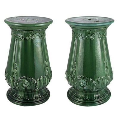 Lot 256 - Pair of Mintons Majolica Pedestals Late 19th...