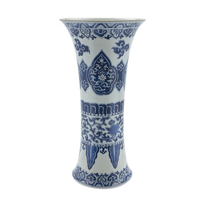 Lot 211 - Chinese Blue and White Glazed Porcelain Vase...