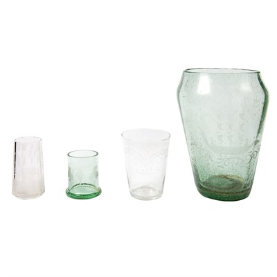 Lot 207 - Group of Ten Etched Glass Table Articles...