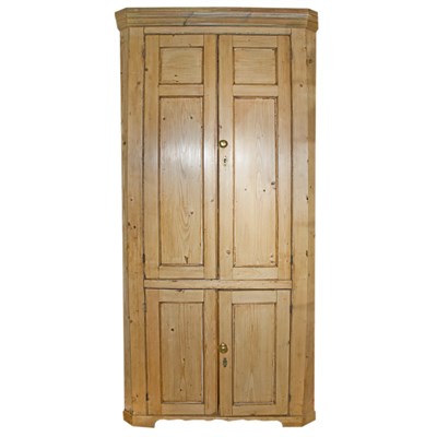 Lot 209 - Provincial Georgian Style Pine Corner Cabinet...