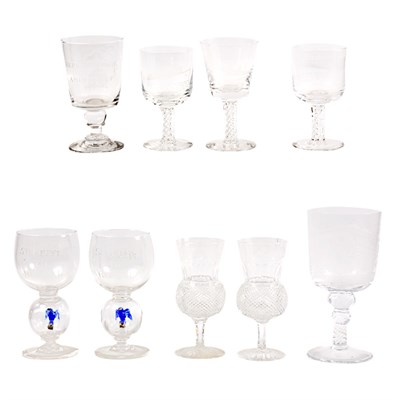 Lot 241 - Group of Nine Commemorative Glasses
