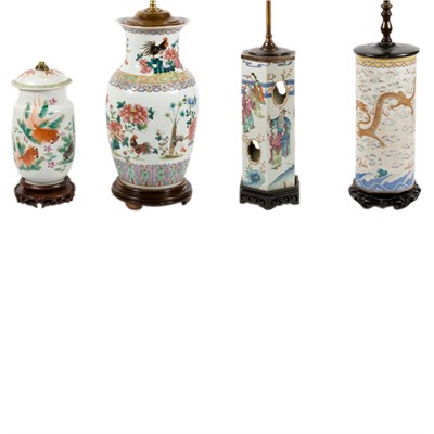 Lot 250 - Group of Four Chinese Famille Rose Porcelain...
