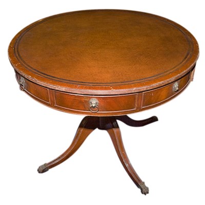 Lot 255 - George III Style Mahogany Drum Table Height 29...