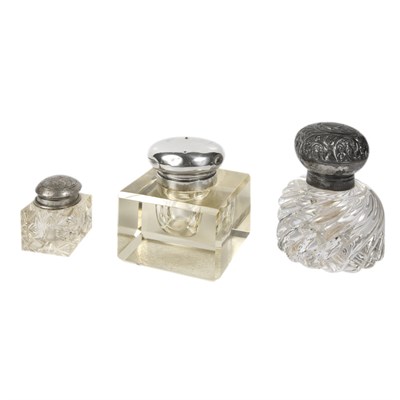 Lot 268 - Group of Three Silver and Silver Plate Mounted...