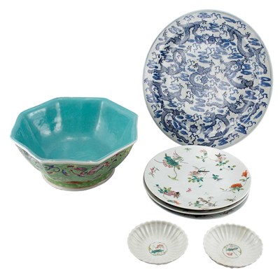 Lot 353 - Group of Seven Chinese Famille Rose Glazed...
