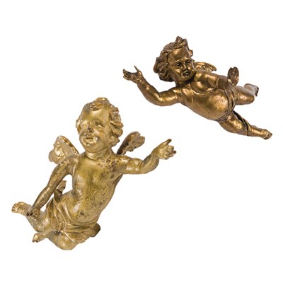 Lot 394 - Group of Nine Gilt-Wood Figures