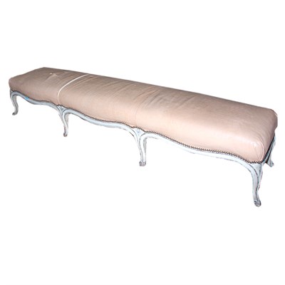 Lot 433 - Louis XV Style Painted Wood Bench Length 6...