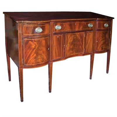 Lot 307 - George III Style Inlaid Mahogany Sideboard...