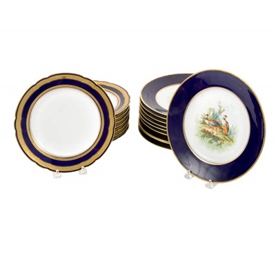Lot 336 - Set of Eight German Porcelain Dessert Plates;...