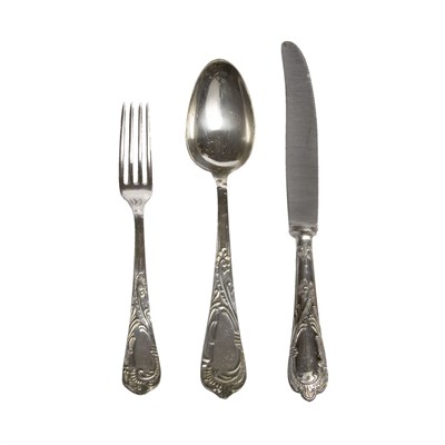 Lot 286A - Continental Silver Plated Flatware Service...