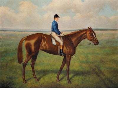 Lot 50 - 20th Century School Racehorse with a Jockey Up...