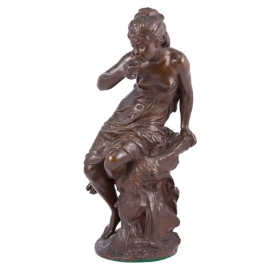 Lot 1442 - Bronze Figure of a Woman Titled The Spring...