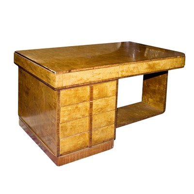 Lot 1287 - Art Deco Walnut Desk Circa 1935 The...