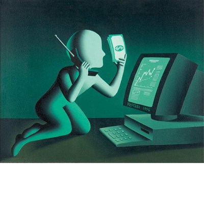 Lot 84 - Mark Kostabi American, b. 1960 Junior Market...