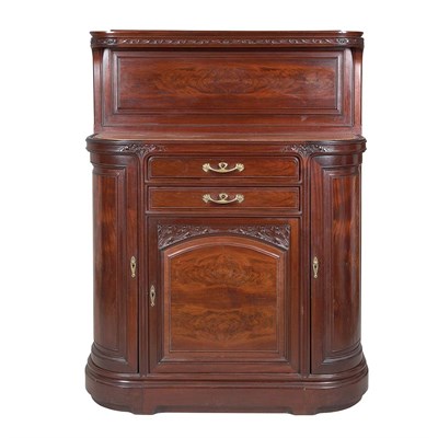 Lot 469 - French Art Nouveau Carved Mahogany Server...