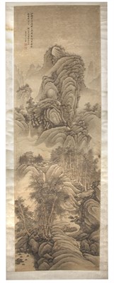 Lot 153 - School of Wang Hui Landscape Hanging scroll,...